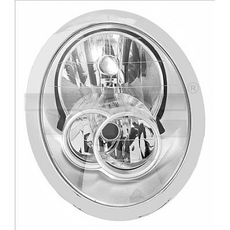 Far Lampa frontala Dreapta H7/H7 electric cu motor culoare insert: cromat MINI R50 R53 R52 TYC TYC 20-0763-05-2