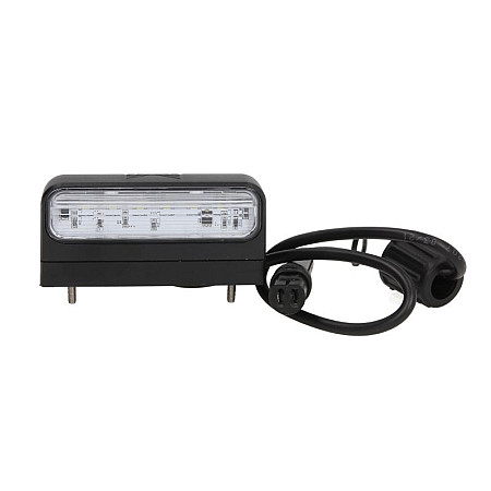 Iluminare numar de circulatie Licence plate lighting REGPOINT II LED 12 24V 48x45x100mm hose length 500mm connector ASS2 ASPOCK A36 3806 004