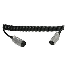 Cablu infasurat Spiral electric wire polyurethane max length 4m with female plugs number of pins: 7 plug type: N 24V no of lines: 1x15+6x1mm alloy plugs type N EURO 5 PHILLIPS D213-01-040-1106