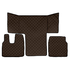 Covor compartiment picioare F-CORE cabina L cabina XL pe intregul etaj cantitate in set 3 szt. material - piele matlasata eko culoare - maro MAN TGL I TGM I TGS I 09.16-03.22 F-CORE F-CORE FL41 BROWN