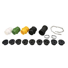 Dulie Priza plug-in ASS1/ASS2/ASS2.1 numar pini/mumar pini activi 7 12/24V 25A 4 Set soclu ASPOCK A13-5625-981