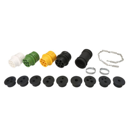 Dulie Priza plug-in ASS1/ASS2/ASS2.1 numar pini/mumar pini activi 7 12/24V 25A 4 Set soclu ASPOCK A13-5625-981