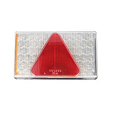 Stop spate Rear lamp L MULTI LED LED 24V with indicator with fog light reversing light with stop light parking light triangular reflector side clearance ASPOCK A24-7630-707