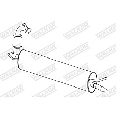 Toba esapament finala Exhaust system rear silencer RENAULT TWINGO III SMART FORFOUR FORTWO 0.9/1.0 07.14- WALKER WALK24305