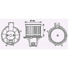 Electromotor, ventilatie interioara Suflanta de aer ABARTH 500 / 595 / 695 500C / 595C / 695C FIAT 500 500 C PANDA PANDA/HATCHBACK 0.9-Electric 09.03- AVA COOLING FT8465 AVA