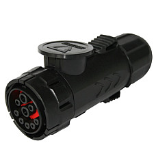 Stecher Mufa de metalica 6mm numar pini: 8/9 forma mufa: rotund ISOBUS IBBC ISO 11783-2 12V contacte de alimentare JAEGER 251271EJ