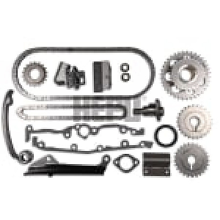Chit lant de distributie Timing set chain + sprocket  NISSAN 100NX ALMERA I PRIMERA SERENA SUNNY II SUNNY III SUNNY III/KOMBI VANETTE CARGO 1.4/1.6 10.88-07.02 HEPU HEP21-0411