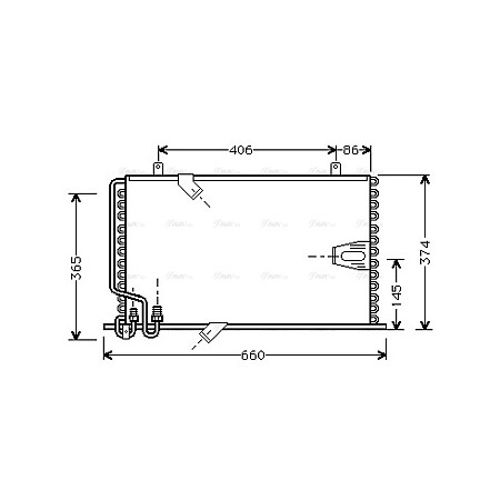 Condensator, climatizare A/C condenser BMW 5 E34 2.5D/3.6/3.8 09.88-07.96 AVA COOLING BW5184 AVA