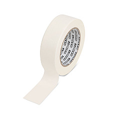 Banda de mascare - cu adeziv pe baza de apa - 50 m x 36 mm - alb