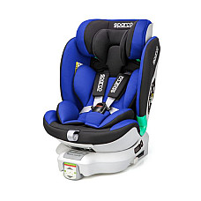 Scaun copil Rotating child seat ECE R129 I-SIZE 9-25 kg. Black/Blue ISOFIX with base + stabilizing support SPARCO SPRO 6000IBL
