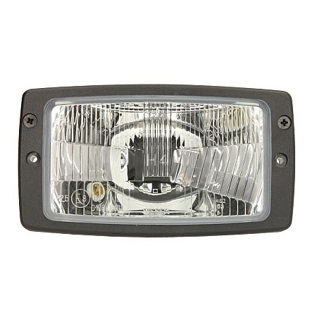 Far Headlamp L/R H4/T4W manual main bulb seal insert colour: chromium-plated ZETOR 10000 6000 7000 8000 9000 AMMANN AV CASE IH 100 C CS DOOSAN DX FARMER F FARMTRAC 500 600 WESEM RE.17178.00