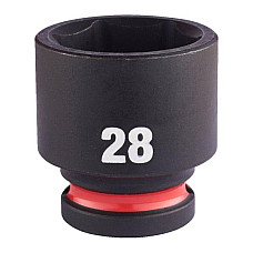 "Tubulare si accesorii Socket impact Hexagonal 1/2"" metric size: 28 mm finish: neagra" MILWAUKEE 4932480322