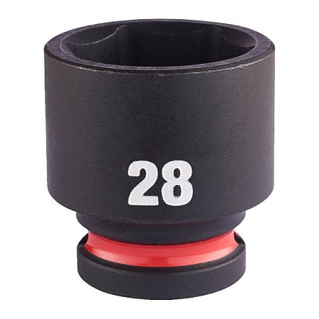 "Tubulare si accesorii Socket impact Hexagonal 1/2"" metric size: 28 mm finish: neagra" MILWAUKEE 4932480322