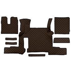 Covor compartiment picioare F-CORE doua sertare pe intregul etaj cantitate in set 7 szt. material - piele matlasata eko culoare - maro transmisie automata MAN TGX I TGX II 01.19- F-CORE F-CORE FL49 BROWN