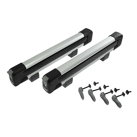 Suport de schi si snowboard Ski and snowboard holder SnowPack 2pcs width 50cm max number of skies/snowboards: 4 no. of snowboards: 2 locked with a key fits beams: SlideBar SquareBar WingBar THULE THU 732400
