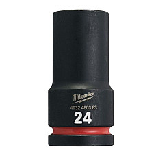 "Tubulare si accesorii Socket impact Hexagonal 3/4"" metric size: 24 mm" MILWAUKEE 4932480383
