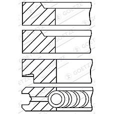 Set segmenti piston Inele de 11177mm STD 2385 2385 2385 4747 FORD GOETZE 08-202400-10