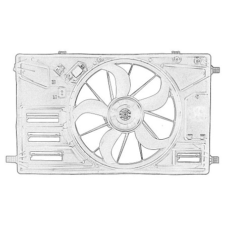 Ventilator, radiator Radiator fan  FORD TOURNEO CUSTOM V362 TRANSIT V363 2.0D/2.2D 04.12- OE FORD 2192892