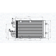 Condensator, climatizare A/C condenser with dryer OPEL ASTRA H ASTRA H GTC ASTRA H/KOMBI ZAFIRA B 1.3D-2.0 04.04-04.15 MAGNETI MARELLI 350203771000