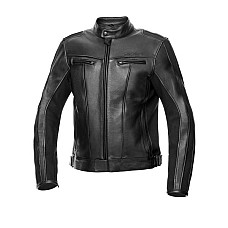 Jachete din piele touring SPYKE STRIPE GP2 MAN culoare negru marimea 48 110360 10101 48
