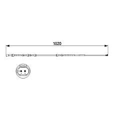 Senzor de avertizare,uzura placute de frana Senzor uzura placute frana Fata BMW X5 E70 X5 F15 F85 X6 E71 E72 X6 F16 F86 2.0D-4.4 10.07-07.19 BOSCH 1 987 473 510