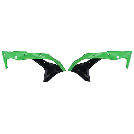Kituri de plastic Radiator covers colour Black/Green KAWASAKI KX 250 2017-2020 CEMOTO 8412300006 CEM