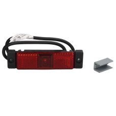 Lampa gabarit Outline marker lights L/R UNIFAB shape: rectangular red LED height 32mm width 130mm surface hose length 500 no hanger 10/12/24/30V connector: CLICK-IN/P&amp;R IP6K9K UNIFAB ASPOCK A42-3474-241