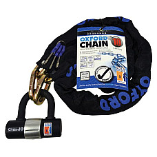 Protectie impotriva furtului antifurt OXFORD MTR CHAIN ??&amp;amp LOCK culoare negru 14m x zale 10mm LK144
