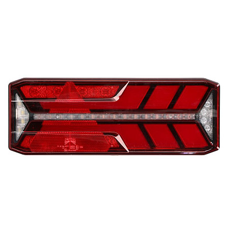 Stop spate Rear lamp L ECOLED III LED 24V with indicator with fog light reversing light with stop light parking light triangular reflector dynamic indicator connector: 4x 2PIN/ASS2 7PIN SMCG ASPOCK A25-4123-021