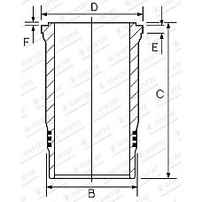 Camasa piston 108mm  ATLAS 1604HD 1604LC 1805M 2005M XAHS BOMAG BW216D-40 BW216PD-40 BW218D-40 CLAAS 926 RZ 936 RZ 946 RZ DEUTZ FAHR 1130 TTV 1145 TTV 1160 TTV 120 MK2 GOETZE 14-480040-00