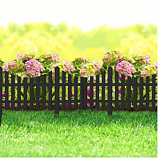 Bordura pt. pat de flori / gard - extensibil, 60 x 23 cm - Negru