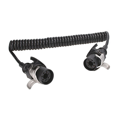 Cablu infasurat Sirma electrica spiralata lungime de lucru 45m lungime maxima 52m negru numar pini: 5 ABS TRUCKLIGHT EC-05-ABS-4.5M