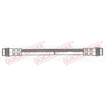 Furtun frana Furtun/conducta de frana flexibil Spate Dreapta/Stanga lungime 290mm M10x1/M10x1  DACIA DOKKER DOKKER EXPRESS/MINIVAN DUSTER DUSTER/SUV LODGY LOGAN 0.9-3.0 03.86- QUICK BRAKE QB22.055