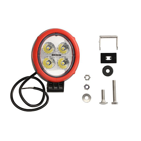 Lumina de lucru Lampa de lucru LED 12/24V 18W 1500lm numar elemente LED: 4 inaltime: 120mm latime: 105mm adancime: 81mm cu sirma de 05 m lumina focalizata WESEM CRV2B.56000.02