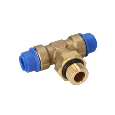 Cap de cuplare Montare TEKALAN Conector T cu trei cai M16x15 10mm/10mm metal cantitate: 1buc cu piulita PNEUMATICS PNT10/M16/10