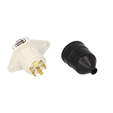 Dulie Priza plug-in TYP S en female numar pini/mumar pini activi 7 24V conector de glisare cu un capac din aluminiu JAEGER 111016EJ