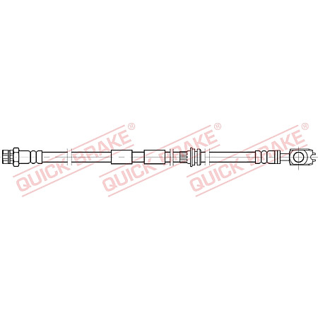 Furtun frana Furtun/conducta de frana flexibil lungime 635mm M10x1/M10x1 AUDI A3 Q2 TT SEAT ATECA LEON LEON SC LEON SPORTSTOURER LEON ST TARRACO SKODA KODIAQ 1.0-Electric 04.12- QUICK BRAKE QB58.897X
