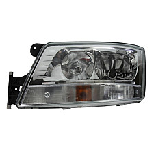 Far Headlamp L 2*LED/D1R/H7/PY21W electric with motor with daytime running light insert colour: chromium-plated MAN TGX I 09.16-09.21 ZKW 640.15-000.95