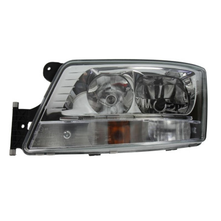 Far Headlamp L 2*LED/D1R/H7/PY21W electric with motor with daytime running light insert colour: chromium-plated MAN TGX I 09.16-09.21 ZKW 640.15-000.95