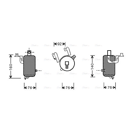 Uscator,aer conditionat Air conditioning drier CITROEN SAXO 1.0-Electric 02.96-04.04 AVA COOLING CND203 AVA