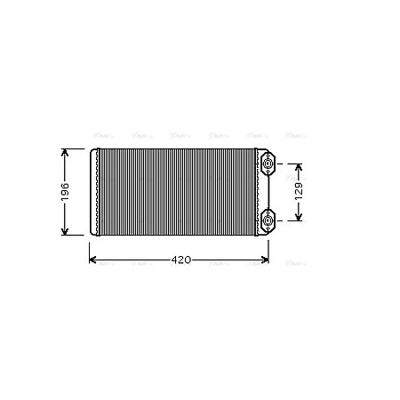 Radiator calorifer caldura 370x195x42mm VOLVO FL10 FL7 D10A320-TD73ES 09.85-09.98 HIGHWAY 50057002HW