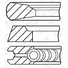 Set segmenti piston de piston 127mm STD 2385-35-35 SCANIA 3 BUS 4 4 BUS K N BUS OMNIEXPRESS PGRT DC11.01-DT12.08 11.93- GOETZE 08-143600-00