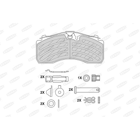 Set placute de frana KNORR numar WVA: 29194 29257 29269 MERCEDES ACTROS ACTROS MP2 / MP3 ATEGO AXOR CITARO O 530 ECONIC INTEGRO O 550 SK M476.930-OM942.911 07.87- BERAL BCV29257TK