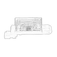 Iluminare numar de circulatie Licence plate lamp L/R BMW 3 E36 09.90-11.98 OE BMW 63 26 1 387 047
