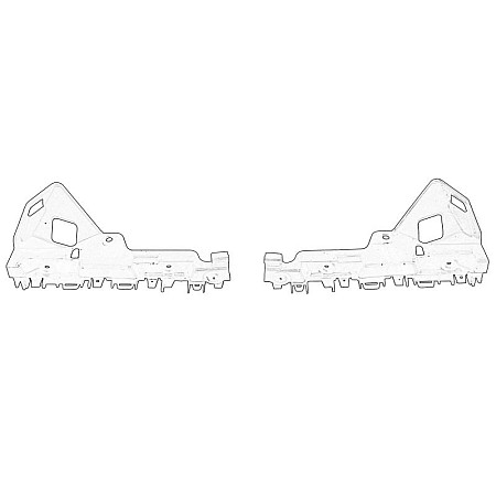Suport, bara protectie Set de montaj bara de protectie Fata Dreapta/Stanga plastic tobogan de protectie FIAT TALENTO NISSAN NV300 OPEL VIVARO B RENAULT TRAFIC III 1.6D/2.0D 05.14- OE RENAULT 62 05 043 50R