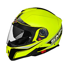 Cati de maxilar Helmet Flip-up helmet SMK GLIDE FLASH VISION HV420 colour neagra/fluorescent/yellow size M unisex SMK SMK0100/17/HV420/M
