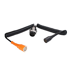 &quot;Cablu infasurat Sirma electrica spiralata poliuretan lungime de lucru 35m lungime maxima 4m 24V priza cu fire &quot;&quot;N&quot;&quot; si &quot;&quot;S&quot;&quot; 15/7/7 24 V 9 pini activi&quot; TRUCKLIGHT A