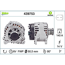 Alternator 14V 140A VW AMAROK CRAFTER 30-35 CRAFTER 30-50 MULTIVAN V MULTIVAN VI TRANSPORTER / CARAVELLE VI TRANSPORTER V TRANSPORTER VI 2.0D 09.09- VALEO VAL439753