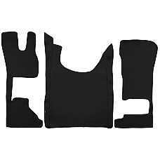 Covor compartiment picioare F-CORE ECO-LEATHER S quantity per set 3 szt. material - eco-leather plain colour - neagra automatic transmission DAF XF II XG XG+ 06.21- F-CORE F-CORE SM68 BLACK