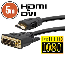 Cablu DVI-D / HDMI  5 mcu conectoare placate cu aur